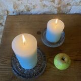 Iitalla molded glass candle holder, Finland, 1965, small model