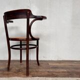 Office armchair bistrot Fischel cannée vintage cannage 1950