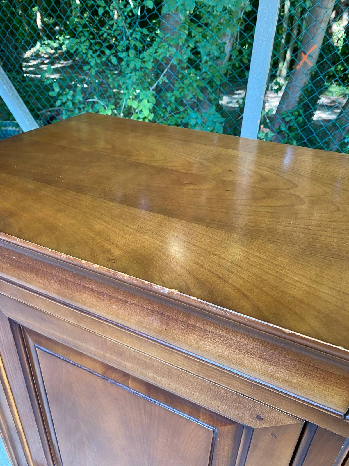 Vintage Louis Philippe solid oak sideboard, 20th century