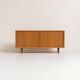 Oak sideboard with tambour doors by Kibaek Møbelfabrik