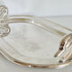 Serving dish for foie gras in silver-plated metal.