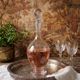 Antique crystal decanter from Nancy, engraved, circa 1920-1930.