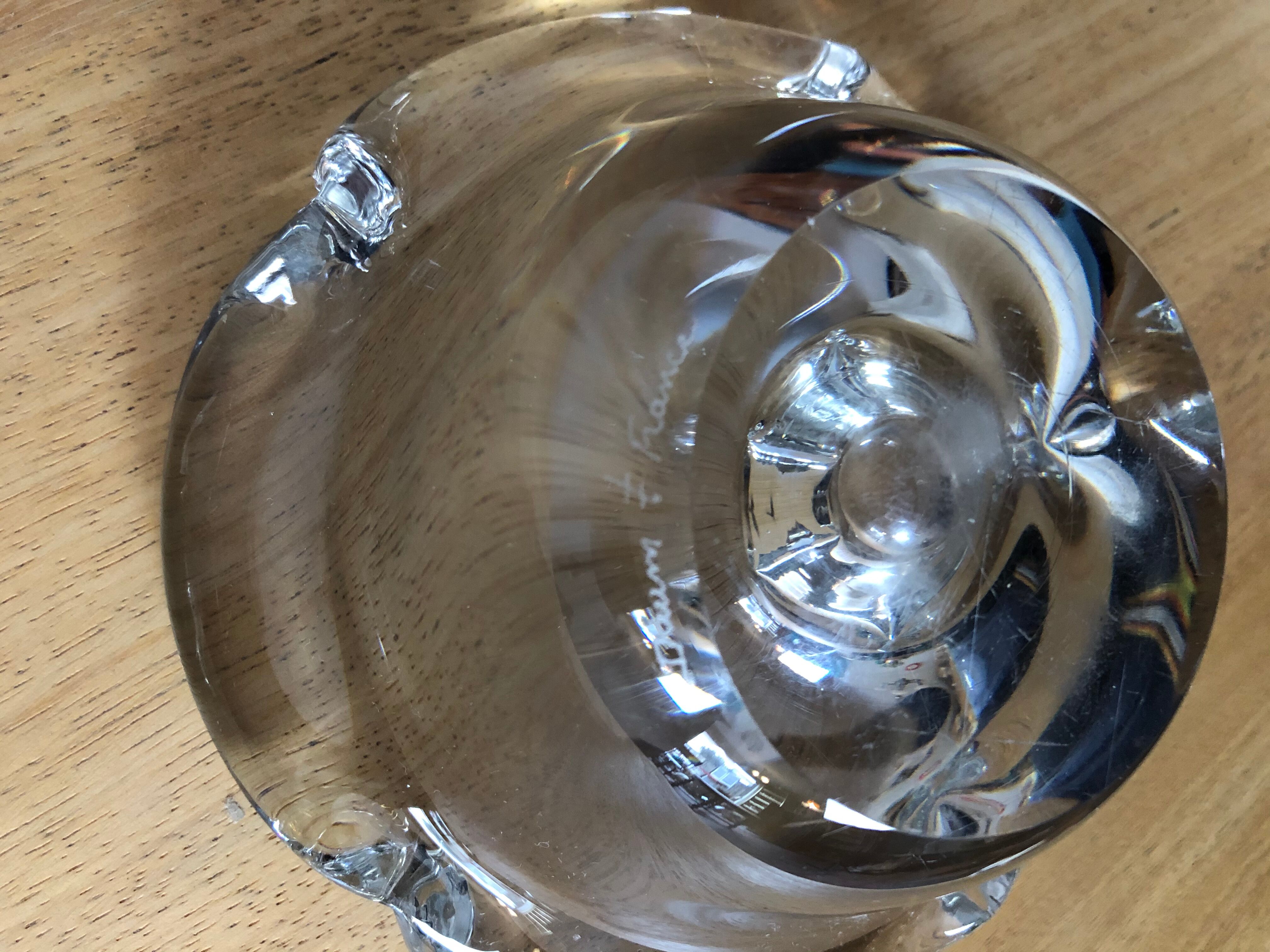Daum crystal trinket bowl