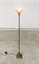 Postmodern Design Brass Fluted Torchiere Floor Lamp by Relco, Italy, 1980s
