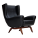1960s, Danish design by Illum Wikkelsø, armchair, model 110, leather, teak.