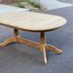 Table à manger de ferme extensible rénovée en bois brut XXème 160cm