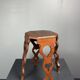 Mid-Century artisanal octagonal hand crafted plant stand stool, circa 1950s