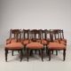 Set of 12 Late Victorian Walnut Dining Chairs with Original Castors