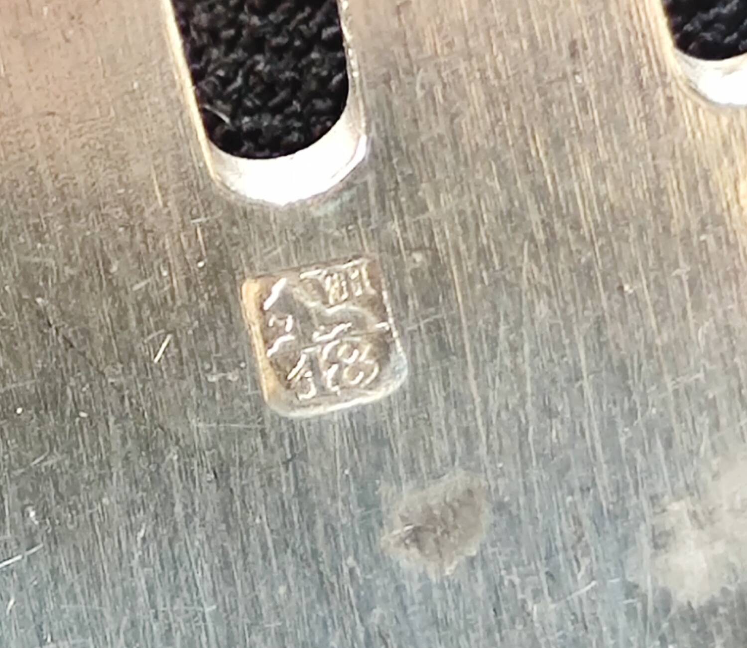 6 old silver-plated oyster cutlery forks Apollo goldsmith's shop