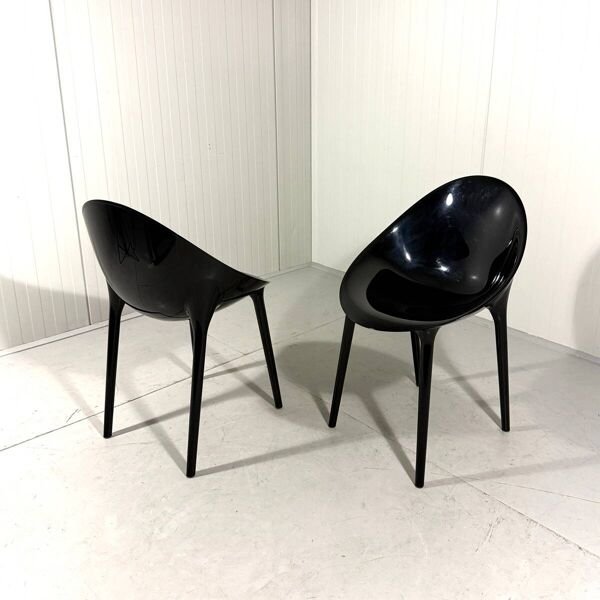 Chaises Super Impossible brillantes de Philippe Starck, Kartell Italie