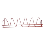 Red wire coat/shoe rack