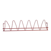 Red wire coat/shoe rack