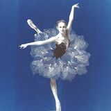 Original cyanotype print "the dancer in motion" 21 x 27 cm with frame