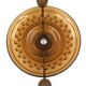 Art Deco large orange glass centerpiece / vide-poche, Italy 1940s