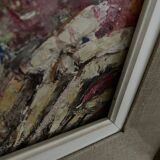 Oil on cardboard portrait of a man with a beard by Devaux
