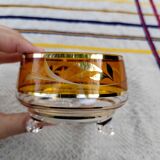 Pair of crystal stemmed bowls