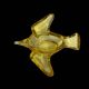 Murano, yellow glass bird-shaped pocket tray, 20th century