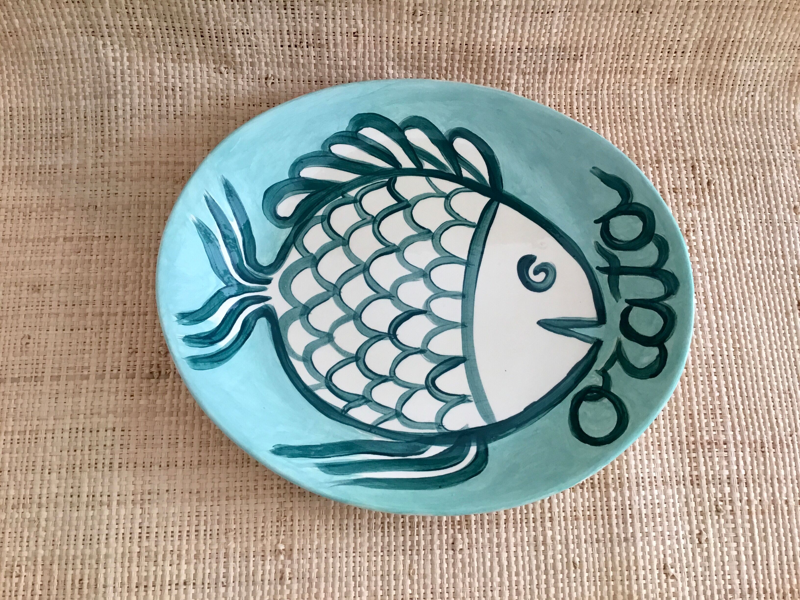 Hand-painted ceramic plate