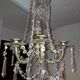 Antique brass and cut crystal chandelier - Empire style - 5 arms - for box