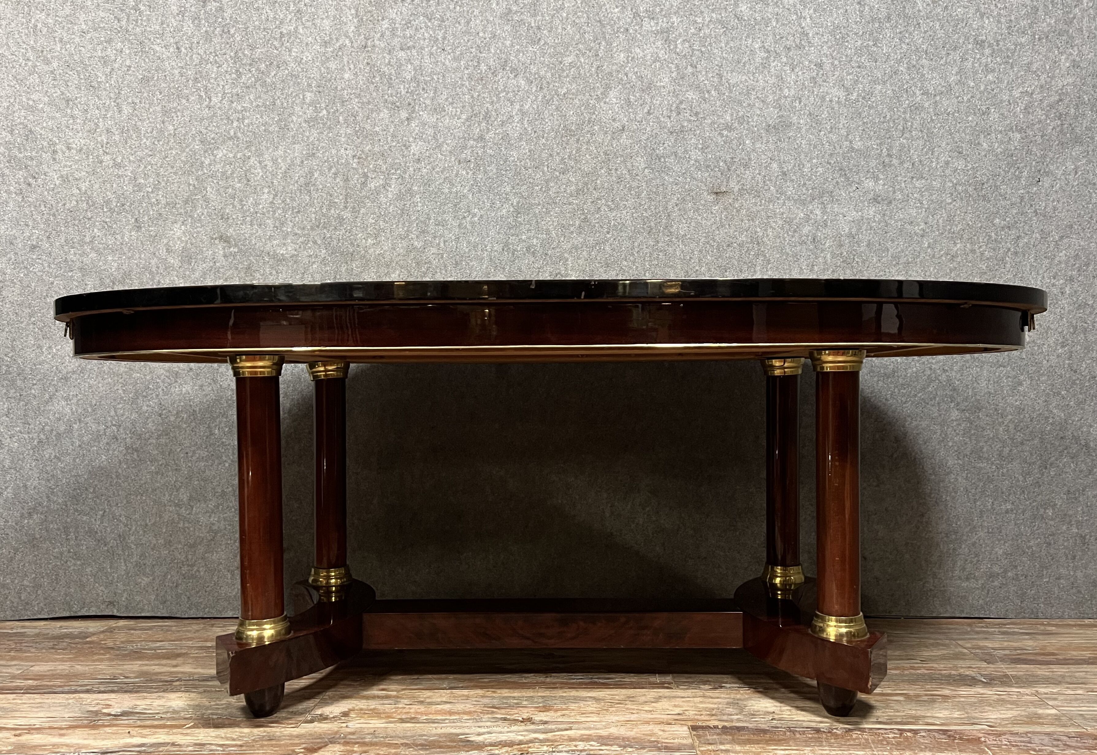 Oval table empire style mahogany circa 1900-1930