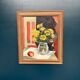 Original Swedish Oil on Panel from the 1940s – "Floral Still Life" by B. Segerdahl – Signed – Framed – 56 × 48 cm (22" × 18.9")