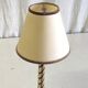 Table lamp in gold metal with clip-on shade - mid 20th century