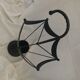 Black cast iron and metal umbrella holder
