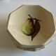 Set of 6 plates in mid-century fruit glazed clay