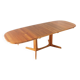 Table à manger extensible ovale vintage Gudme danoise en teck massif des années 1960