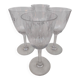 Four Baccarat crystal glasses, Corneille pattern. Early 20th century.