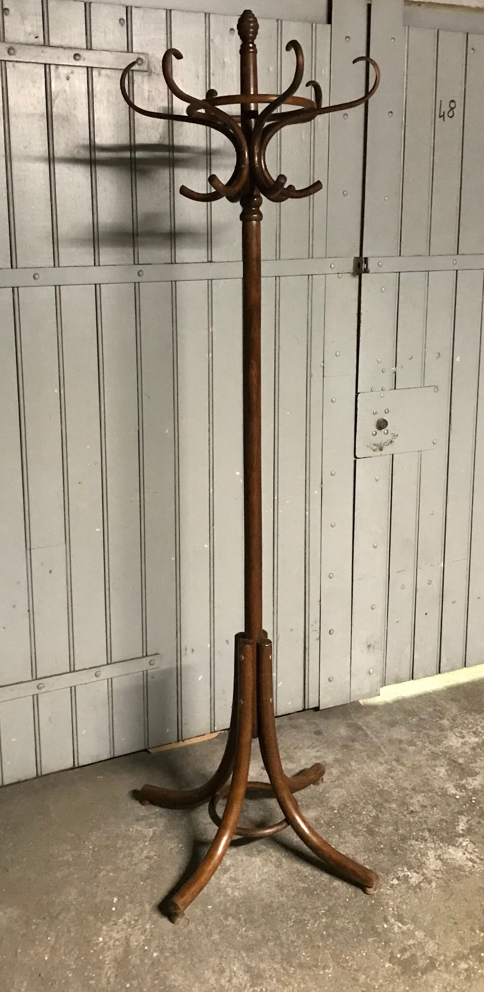 Thonet parrot coat holder, curved wood 1930 - 40,