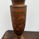Turned and carved wooden vase, mid-20th century
