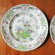 Set of 2 plates in faience Creil Montereau pagoda decorations