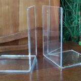 Plexiglas designer bookends