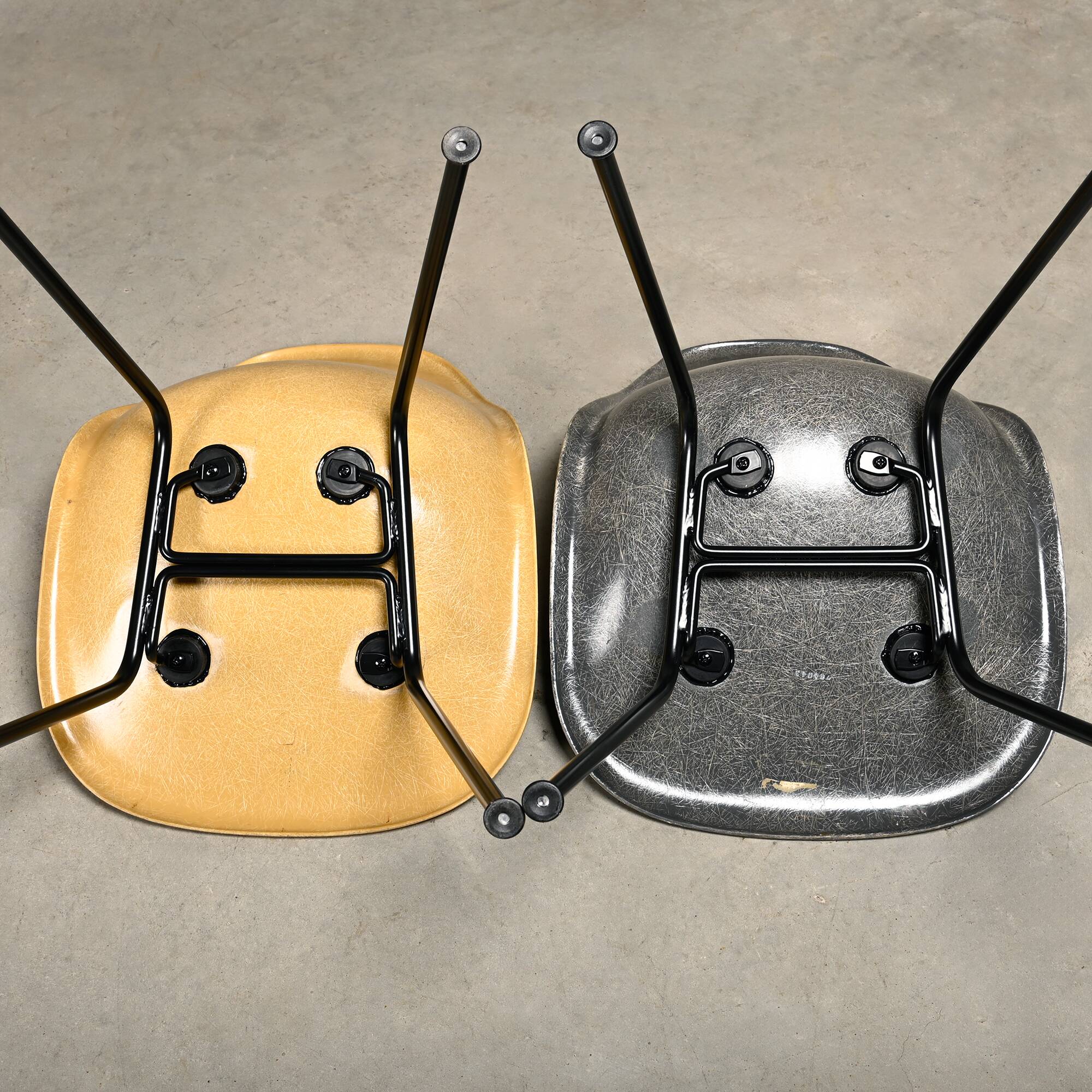 Charles & Ray Eames DSX multicolor set 6 Side Chairs, Herman Miller