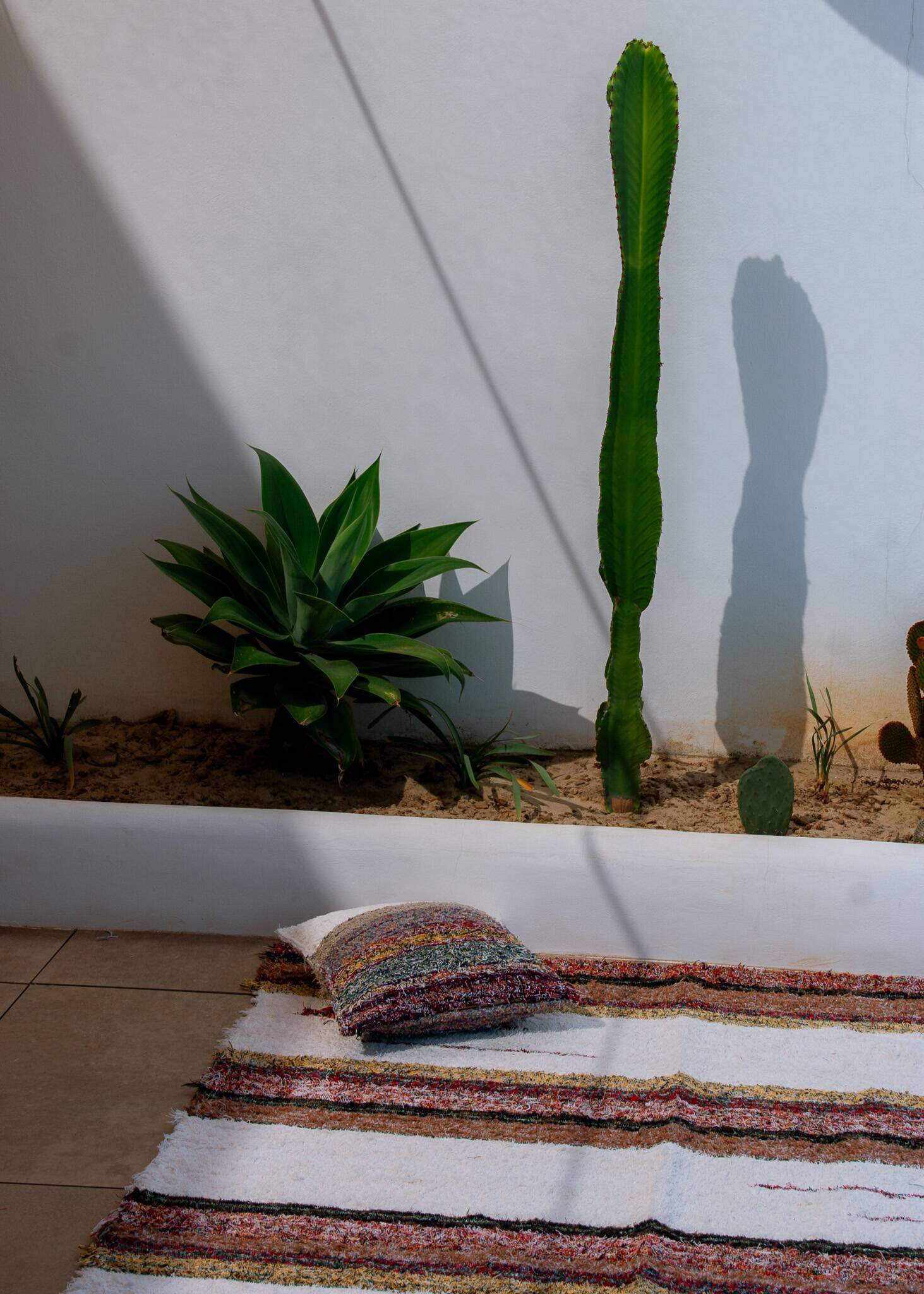 Handmade recycled cotton rug - Multicolor