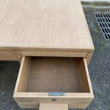 Bureau administratif extensible rénové en chêne du XIXème 130cm