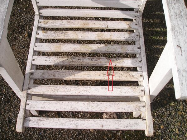 Fauteuil de jardin bois à pieds compas