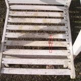 Fauteuil de jardin bois à pieds compas