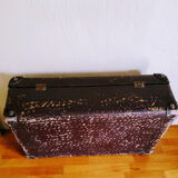 Chocolate vintage cardboard suitcase