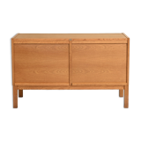 Oak sideboard with retractable doors