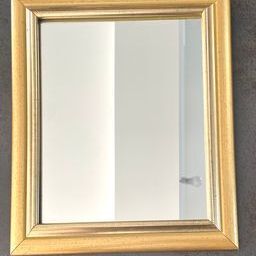 Wooden mirror, smooth and gilded