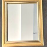 Wooden mirror, smooth and gilded