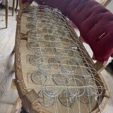 Napoleon III meridian, purple red velvet. Buttoned backrest.