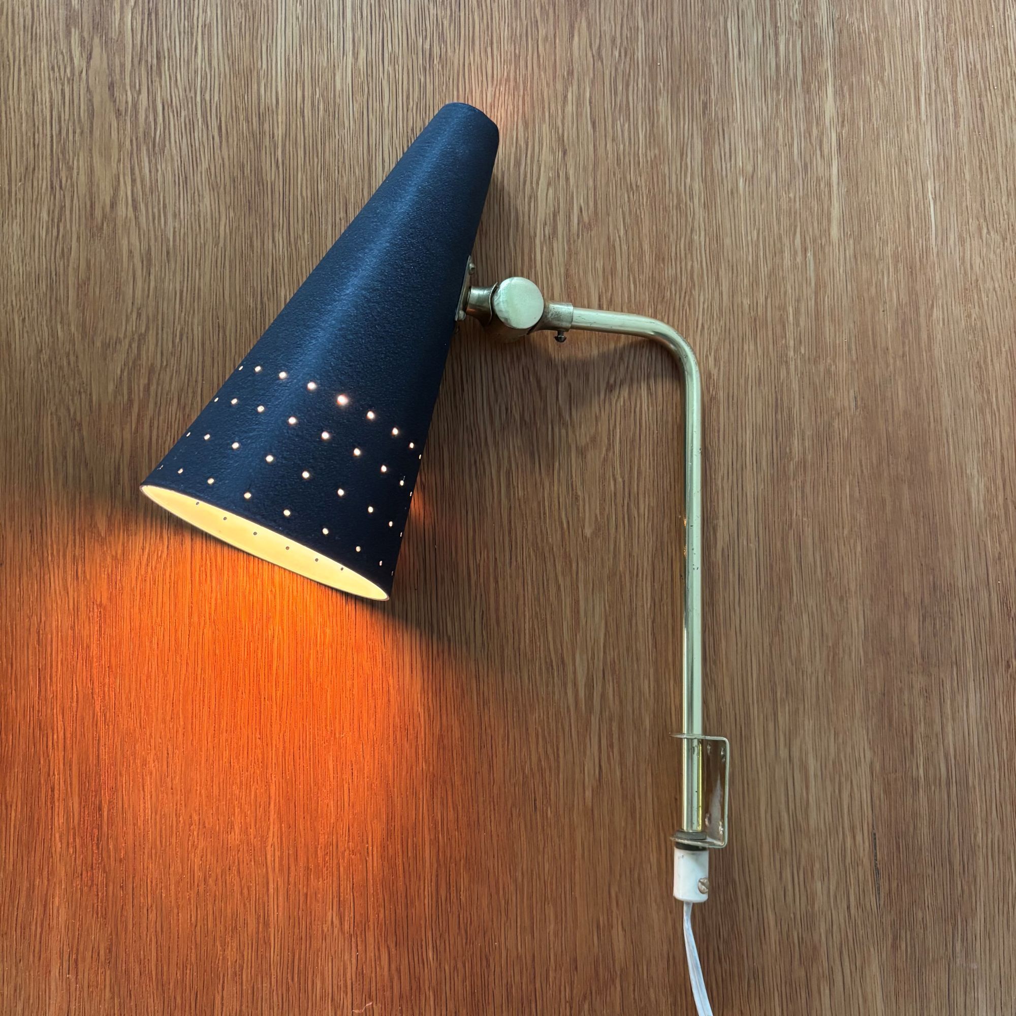Rare, mid-century design wall lamp, Bergboms, Sweden
