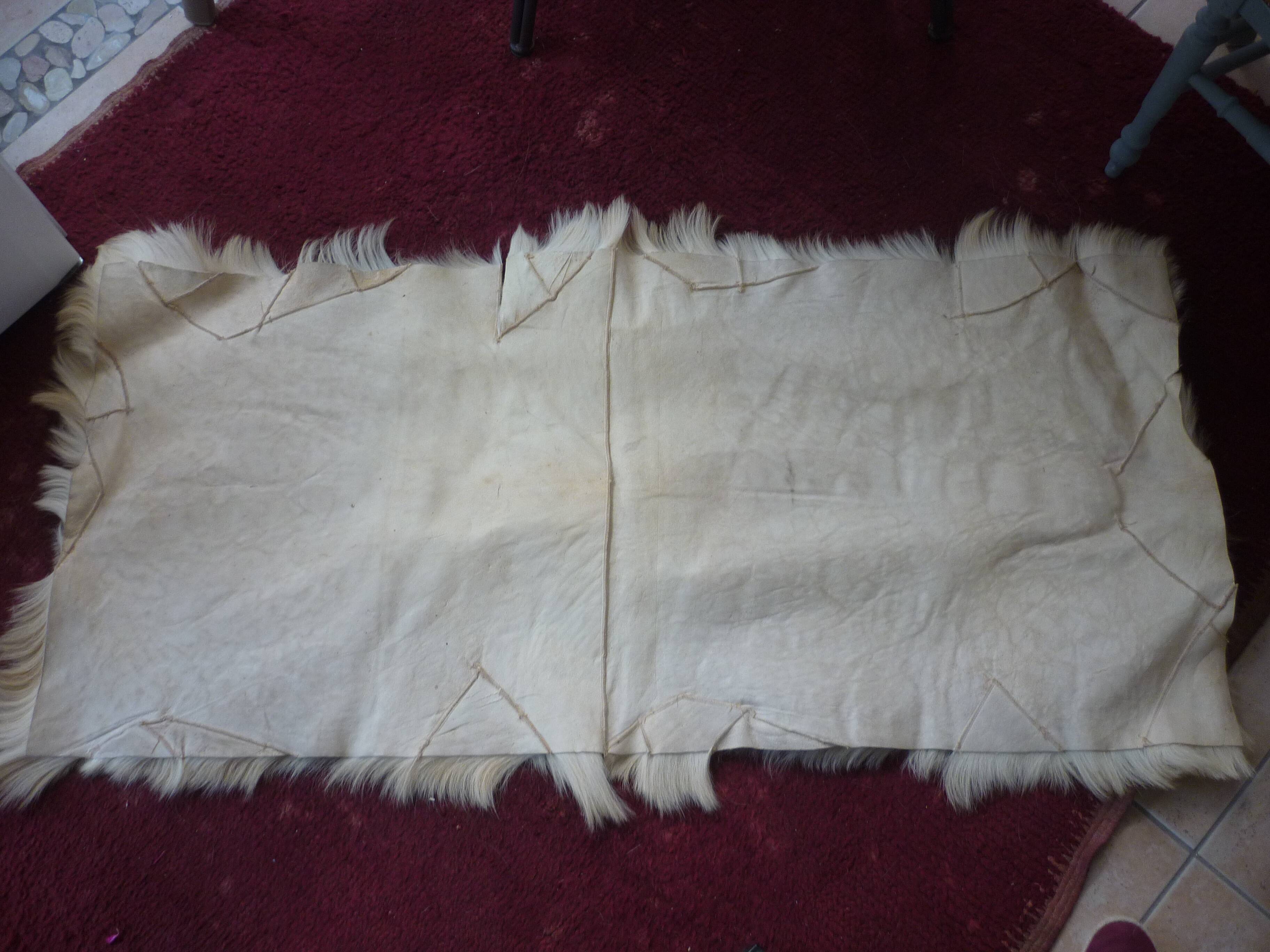 Beige tanned goat skin