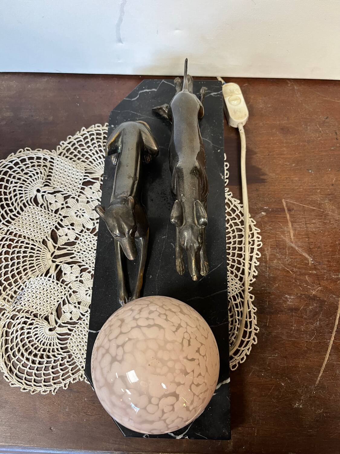 Art Deco Greyhound Lamp