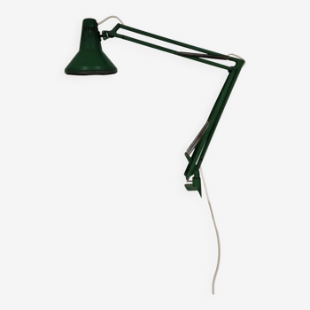 Lampe de bureau à bras oscillant vert réglable d’architecte, années 1970