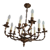 Bronze chandelier with 10 branches