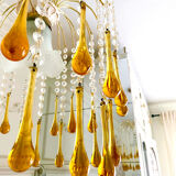 Lustre en verre de Murano ambré – Italie